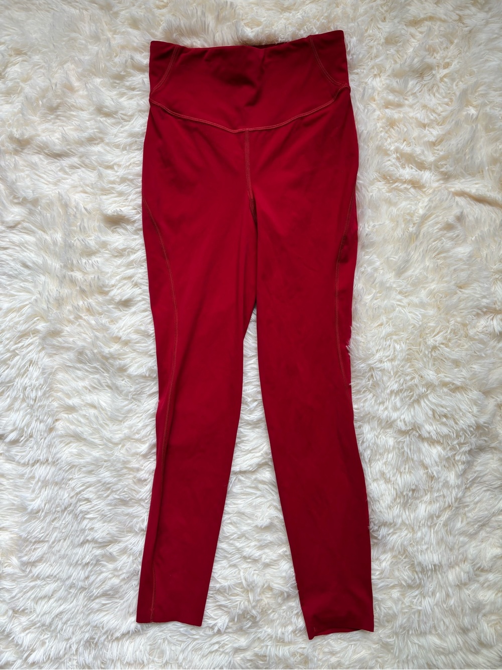 Lululemon High Rise Leggings Size 4 Red Full Length Athletic Womens